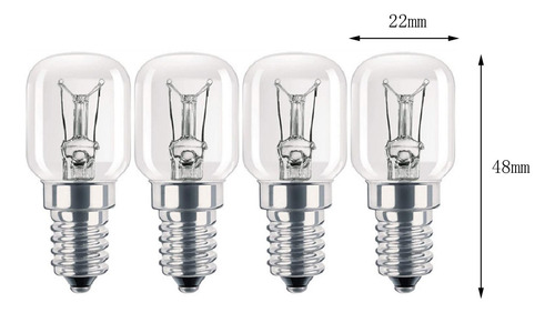 4 Uds E14 Lámpara De Horno Lámpara De Cristal De Sal
