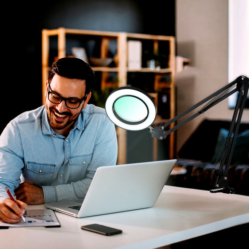 A Lámpara De Escritorio Led Con Escritorio Retráctil