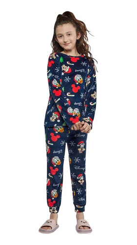 Pijama Niña 2pzs Pantalon Y Sudadera Disney Nn01 Marino