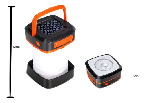 Linterna Solar Plegable Para Acampar 3 Modos De Luz