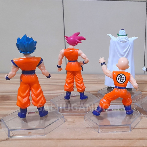 Muñecos Dragon Ball X6 Figuras 11cm Personajes Base Transp