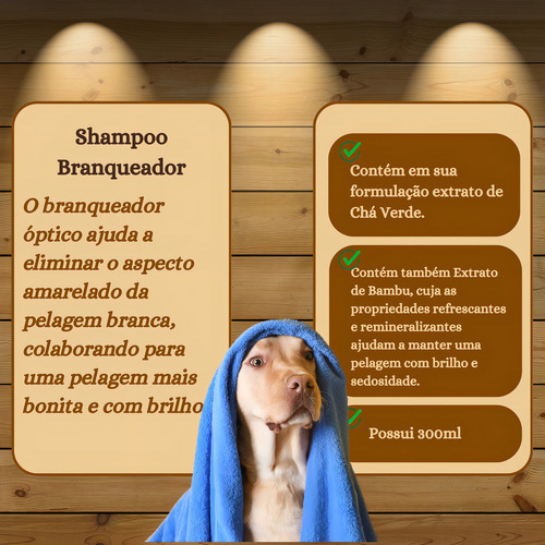 Shampoo Branqueador Pethy Prime Para Pelos Claros 300ml