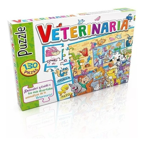 Puzzle Didáctico Veterinaria 130 Pzs Implás En Casa Valente