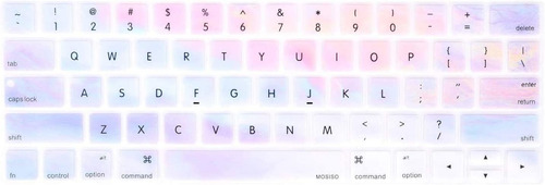 Protector Teclado Colores Nubes Para Macbook Pro 2016+