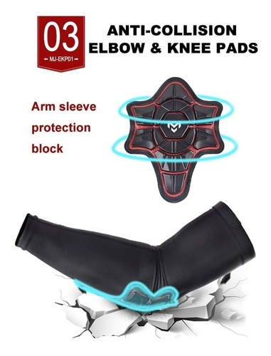 Imagen 10 de 10 de Mangas Protectoras Codos Motociclista Proteccion Coderas Mtb