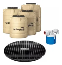 Comprar Tanque Waterplast Dual 750 Lts + Flotante 3\u002F4 + Base