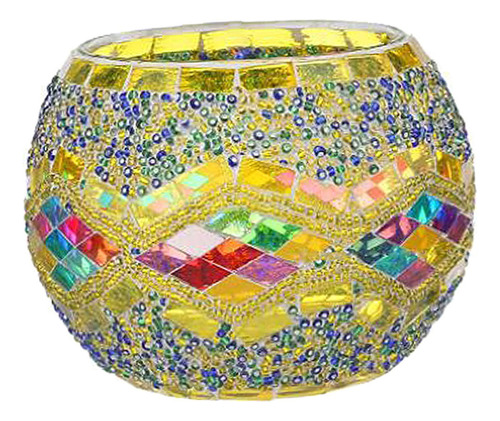 Candeliere De De Mosaico Soporte De Lámpara De Té Florero