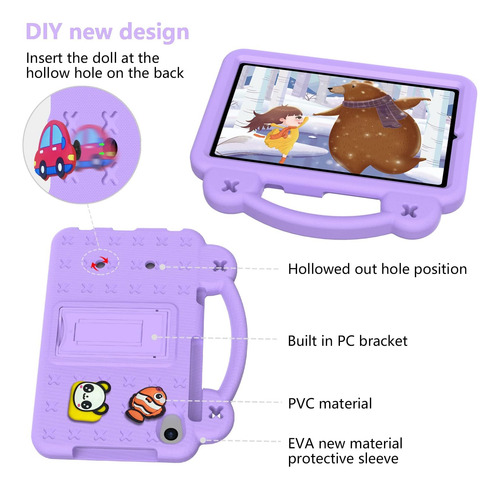 Yrh Eva Case Para Tcl Tab 8le (8.0 Pulgadas), Cubierta Para