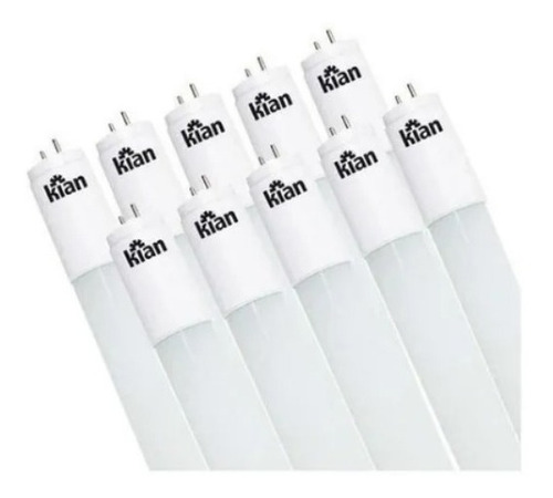 Kit 10 Lampada Led T8 Tubular 18w Branco Quente 3000k 120cm