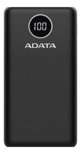 Cargador Portátil Adata P20000qcd, 20.000mah, Negro