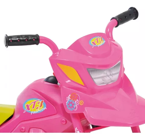 Moto Eletrica Infantil Bandeirante XT3 6V Pink Rosa Meninas - Maçã Verde  Baby