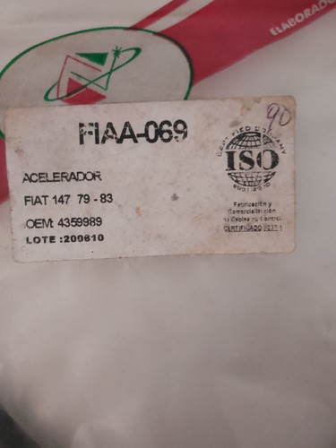 Guaya De Acelerador De Fiat 147 