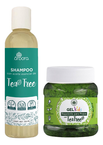 Kit Gel Repelente De Piojos 250gr+shampoo Con Tea Tree 120ml