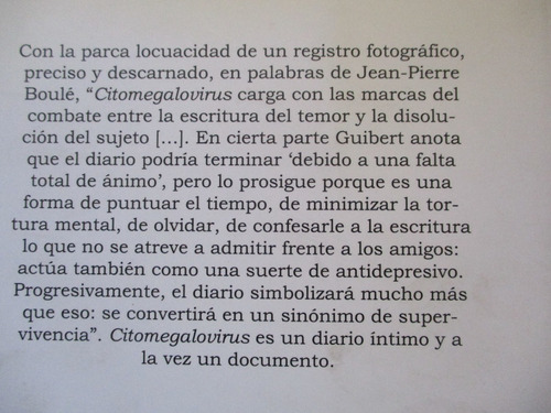 Imagen 5 de 5 de Hervé Guibert - Citomegalovirus. Diario De Hospitalización