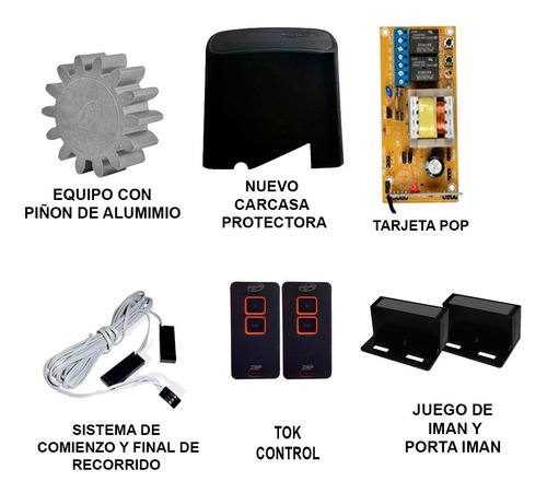 Imagen 3 de 5 de Kit Motor Porton Corredizo Ppa 1/4hp Fast Automatico 400 Kg