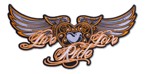 Parches De Motorista Para Mujer: Live Love Ride Bordado...