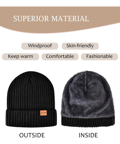 Conjunto Gorro Y Guantes Táctiles Lcztn Forro Polar Cálido Color Talle Diseño De La Tela