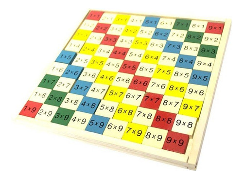 Tablas De Multiplicar En Madera Juego Didactico