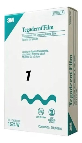 Tegaderm Apósito 3m Transparente 6x7 Cm 1624w C/50 Piezas