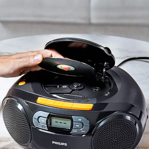 Leitor Philips Usb, Fm, Mp3, Casete, Preto, 1 Unidade Negro