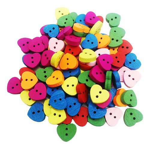 2 X 100 Piezas De Botones Artesanales De De Amor, Botones