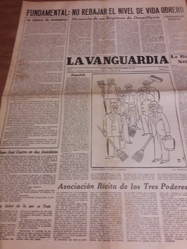 Diario La Vanguardia Partido Socialista 3 11 1955