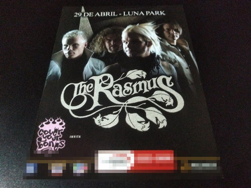 (pd456) Publicidad Clipping The Rasmus Luna Park * 2009