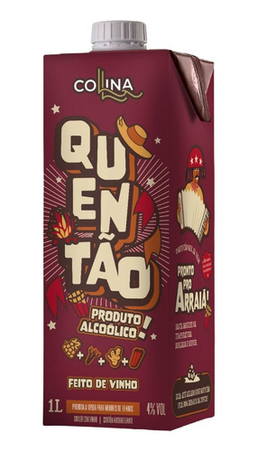 Quentão / Vinho Quente Pronto 1 Litro - Bebida Festa Junina