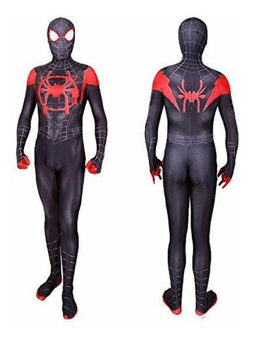 Spiderman Costume Into The Spider Verse Miles Morales Hallow | Mercado ...