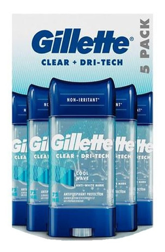 Desodorante Gillette Clear X 5 - g a $211