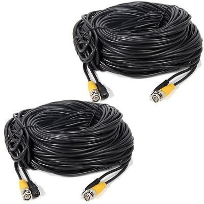 2pcs Cctv Bnc Seguridad Cables Cable Vigilancia Dvr Negro 15