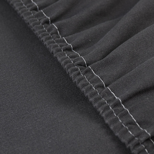 Jogo Roupa Cama Lençol Solteiro 400 Fios 2 Peças Barra Hotel Cor Chumbo Desenho do tecido Liso
