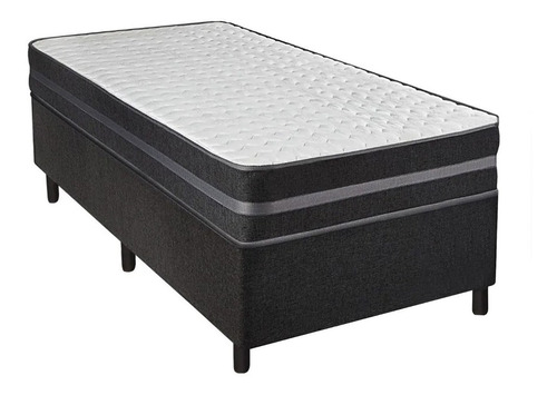 Sommier 1 Plaza Somier Colchón Espuma Resorte 22 Cm Cama