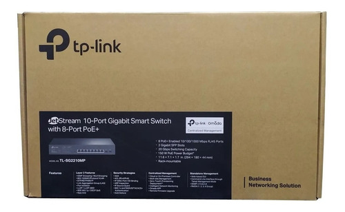 Tl-sg2210mp Switch Gigabit 10port Con 8 Poe+ Y 2 Sfp Tp-link