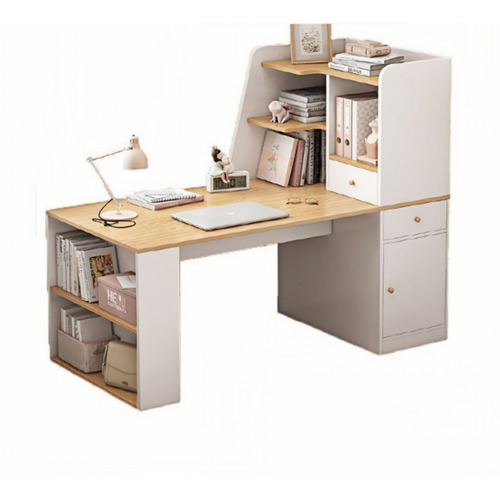 Escritorio Librero Ejecutivo Para Computadora Diseño Moderno Blanco/madera