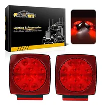 Comprar Luz Led Submersible Cuadrada Roja Y Blanca Para Trailers