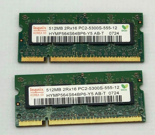 Memoria Ram Laptop 512mb 667mhz  Pc2-5300s C29-14