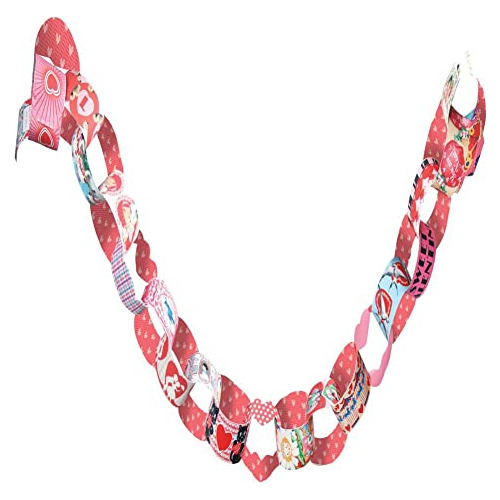 : Valentine Paper Chain - 120 Links, No Glue Needed For...