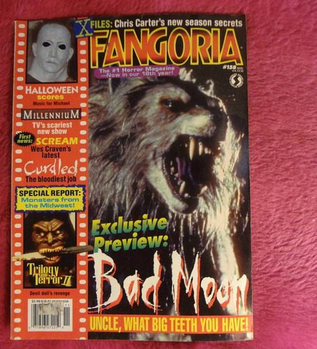 Revista Fangoria #158 Halloween Bad Moon Scream Wes Craven