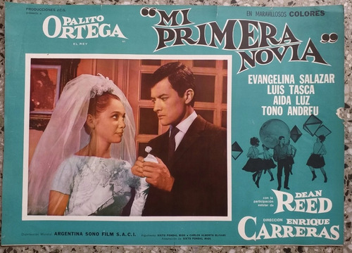 Palito Ortega - Mi Primera Novia - Afiche Cine 1966 Novia