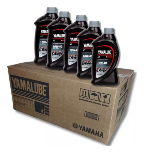 Caixa 12 Litros Óleo 10w40 4 T Yamalube Semissintético Yamaha 10w-40