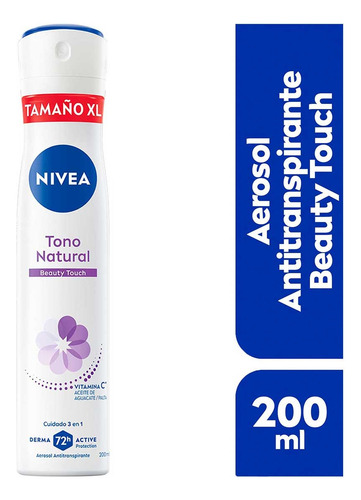 Nivea Tono Natural Classic Touch Antitranspirante 72h 200ml Classic