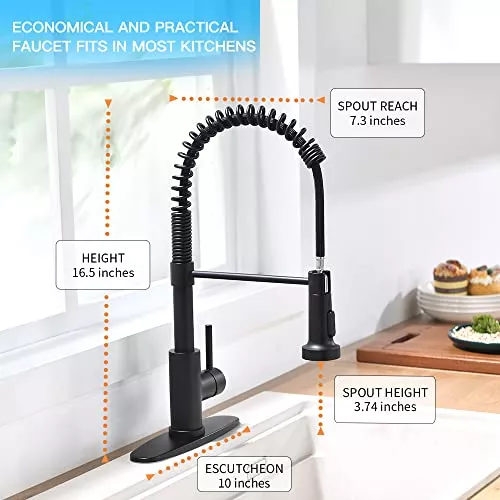 Grifo de cocina con rociador desplegable para Farmhouse Camper