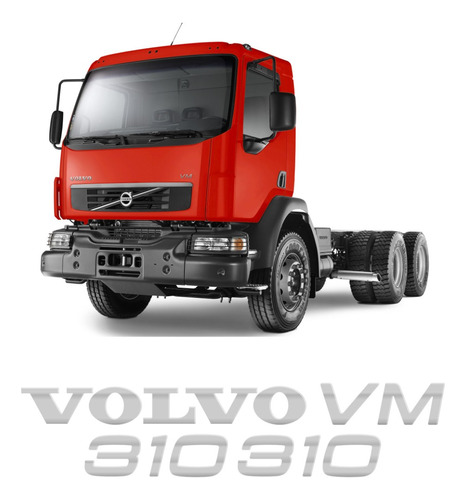 Kit Adesivo Emblema Caminhão Volvo Vm Série Resinado Relevo