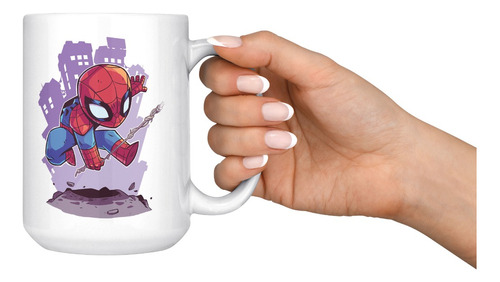 Taza Mug Grande Spiderman Marvel Chibi