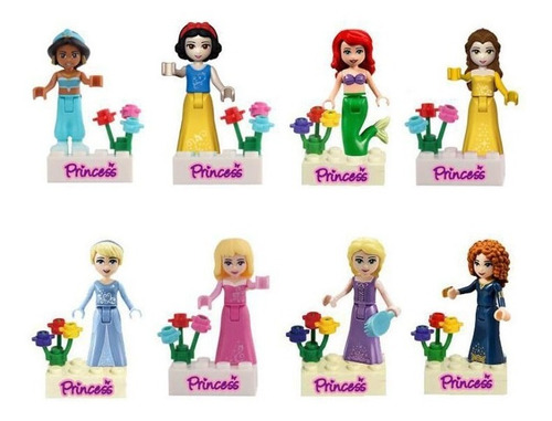 Figuras Princesas Disney Para Armar 8 Unidades