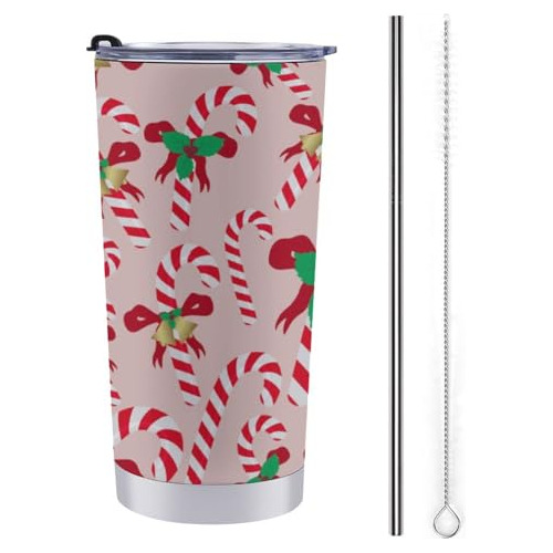 Vaso Navideño Con Diseño De Bastón De Caramelo Dulce Con Tap