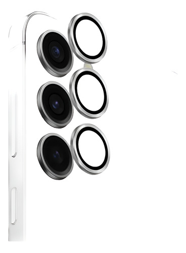 Protector Lentes De Camara Para Samsung S25 Plus Plateado