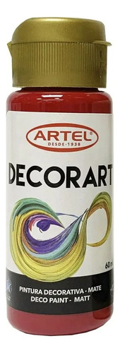 Frasco Pintura Decorart 60ml Artel - Los Colores Color Carmin 87