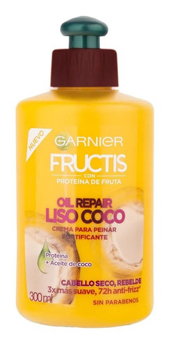 Crema Para Peinar Garnier Fructis Oil Repair 3 Liso Coco